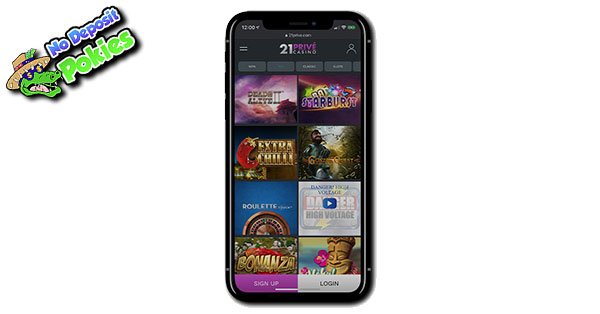 21Prive Casino mobile