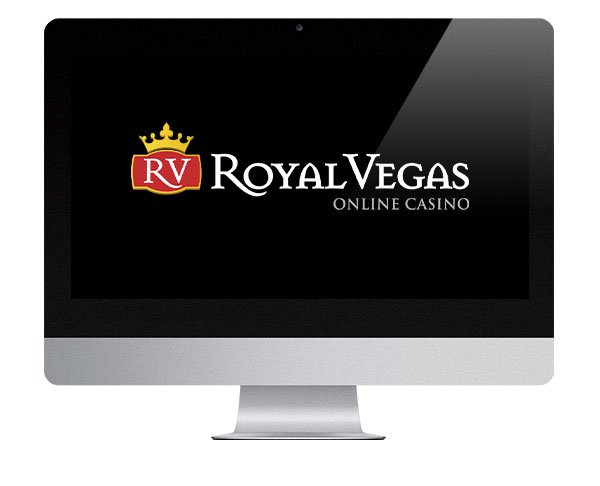 Royal Vegas Casino logo on screen